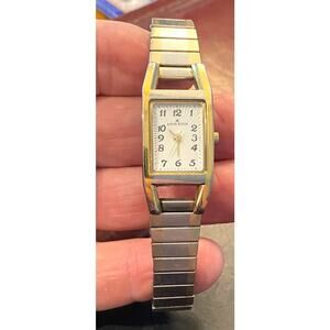 Women's 23mm Two Tone Anne Klein Watch, Expansion Band, Patterned Relief Face